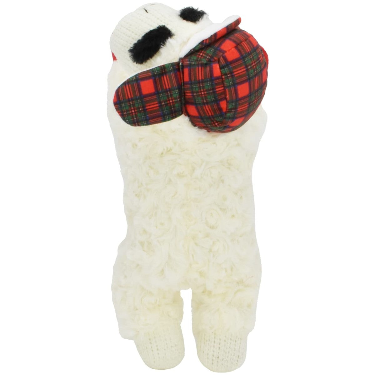 Multipet Holiday Lamb Chop With Trapper Hat Plush Dog Toy, 10.5 Multipet Holiday Lamb Chop With Trapper Hat Plush Dog Toy, 10.5